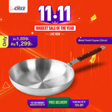 Chef Best Aluminum Round Frying Pan 24 cm-Metal Finish