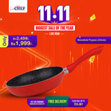 Chef Granito Series 3 Layer Marble Coating Nonstick Fry Pan 24cm - RED