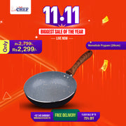 Chef Granito Series 3 Layer Marble Coating Nonstick Fry Pan 26cm - GREY