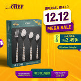 Chef 28 Pcs Stainless Steel Cutlery Set Special Edition Food Grade 304 Series - Commando