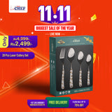 Chef 28 Pcs Stainless Steel Cutlery Set Special Edition Food Grade 304 Series -Daisy