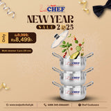 Chef Cookware Multi Steamer Pan 30 cm-Metal Finish