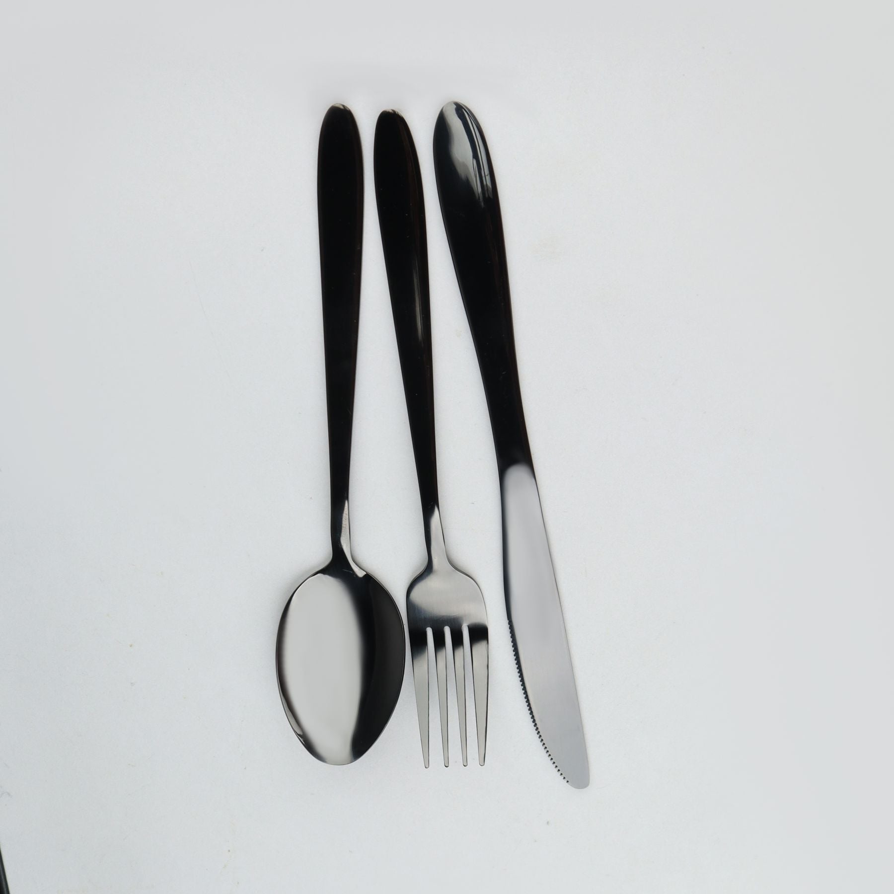 Premium Quality Imported Cutlery Set 24 Pcs - Black PVD Coated best for dinning and gifting 