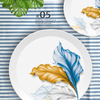 Majestic Luxury Crystal Coated Melamine Dinner Ware 72 Pcs Dinning Set - 8 Persons Serving -105