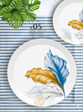 Majestic Luxury Crystal Coated Melamine Dinner Ware 72 Pcs Dinning Set - 8 Persons Serving -105