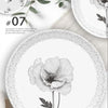 Majestic Luxury Crystal Coated Melamine Dinner Ware 72 Pcs Dinning Set - 8 Persons Serving -107