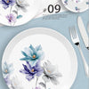 Majestic Luxury Crystal Coated Melamine Dinner Ware 72 Pcs Dinning Set - 8 Persons Serving -109