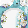 Majestic Luxury Crystal Coated Melamine Dinner Ware 72 Pcs Dinning Set - 8 Persons Serving -110