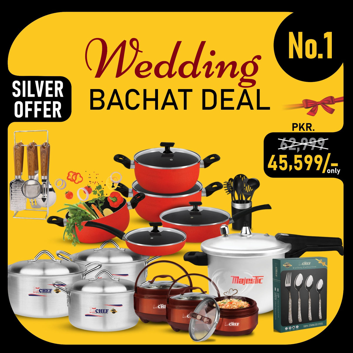 Best Jahaiz Bachat Deal / Complete Dowry Set - Wedding Package SILVER