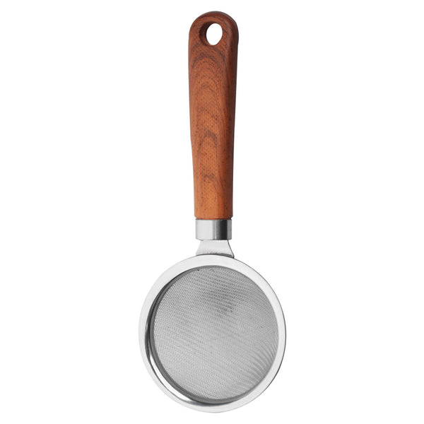 Chef Tea Strainer With Wooden Texture Handle - Kitchen Gadgets