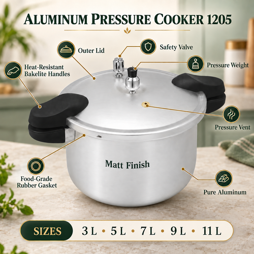 Anodized Pressure Cooker 1205 Short Handle Model Hover