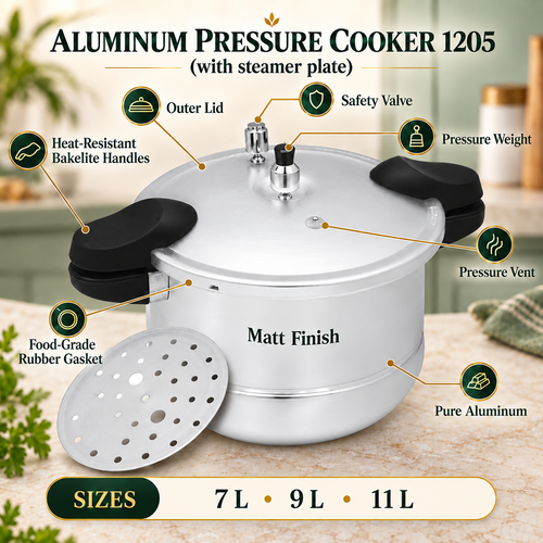1205 Pressure Cooker with Steamer Hover