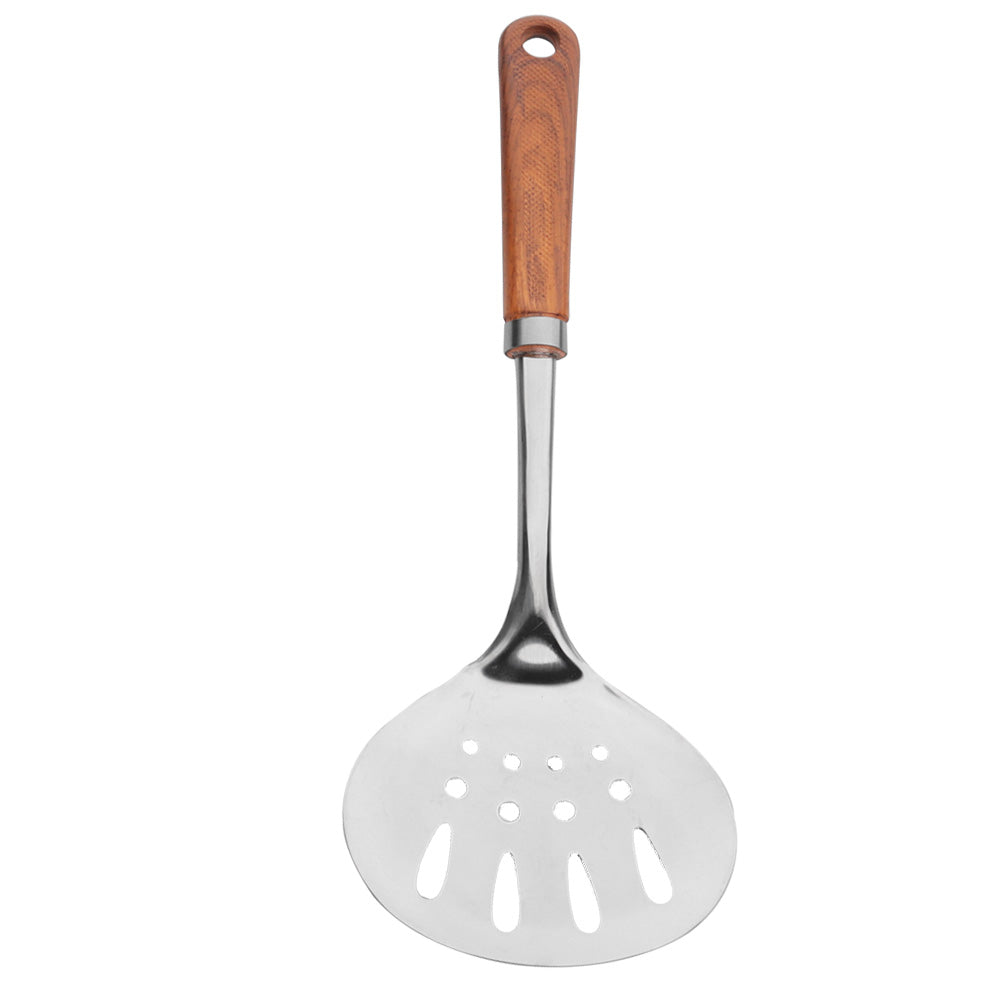 Chef Stainless Steel Kafgeer / Skimmer With Wooden Texture Handle