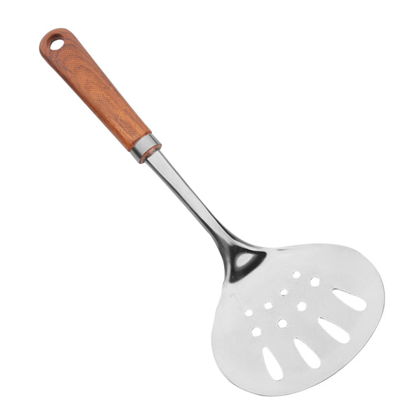 Chef Stainless Steel Kafgeer / Skimmer With Wooden Texture Handle - Kitchen Gadgets