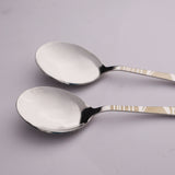 2 Pcs CHEF Nice Stainless Steel Curry Spoon Set 02- Kitchen Cutlery / Serving Spoon