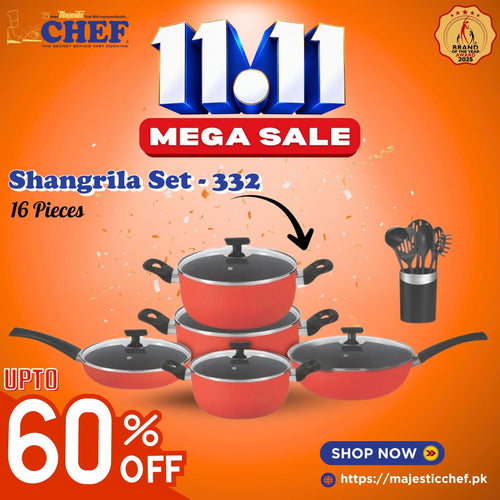 16 Pieces Shangrila Series Nonstick Gift Pack Set - 332