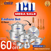15 Pieces Aluminum Metal Finish Endure Series Cookware Gift Pack Set