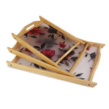 Best Quality Wooden Serving Tray 3 Pcs Complete Set By Decent Wood