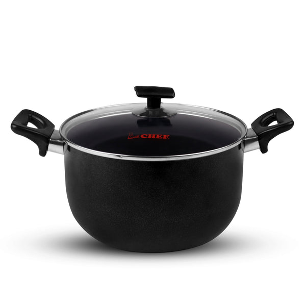 Chef Best Non-Stick Casserole pot / Handi / Pateeli With Glass Lid - 20 cm