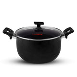 nonstick cooking pot at best price in Pakistan with glass lid double side handle