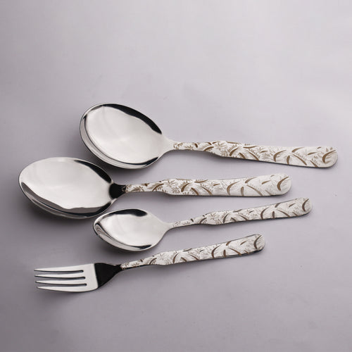 Chef 28 Pcs Stainless Steel Cutlery Set Special Edition Food Grade 304 Series -Lily Hover