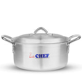 majestic chef 4 pcs royal casserole set cooking pan set silver material at low price in pakistan