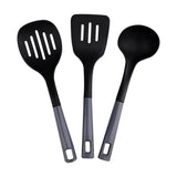 3 pcs high quality plastic cooking spoon best for nonstick cookware - majestic chef