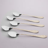 6 Pcs CHEF Nice Stainless Steel Long Handle Tea Spoon Set Chess- Kitchen Cutlery