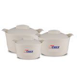 CHEF EPIC Series 3pcs Premium Quality  Thermo Casserole  Insulated / Hotpot Set - Insulated Food Warmer