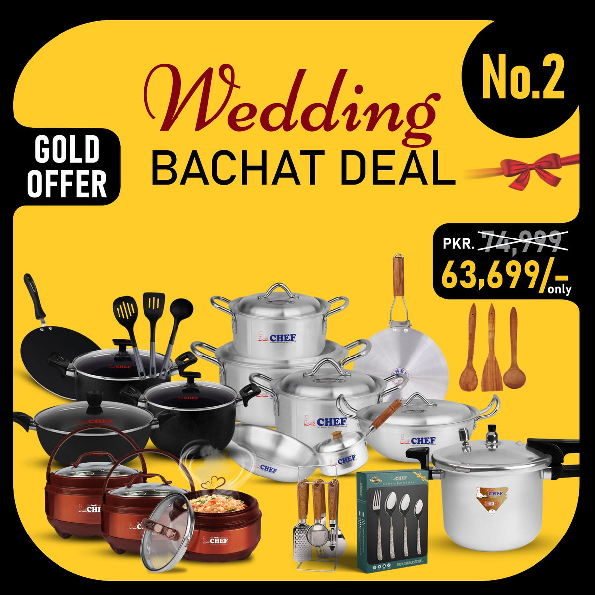 Best Jahaiz Bachat Deal / Complete Dowry Set - Wedding Package GOLD