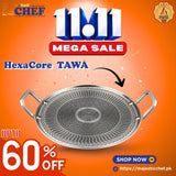 Majestic CHEF HexaCore Premium Stainless Steel Honeycomb TAWA - Hotplate