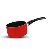 best non stick sauce pan without lid red color - majestic chef cookware