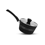 Chef Marble Coating Nonstick Cookware Set / Taper Series 21 Pcs - Black