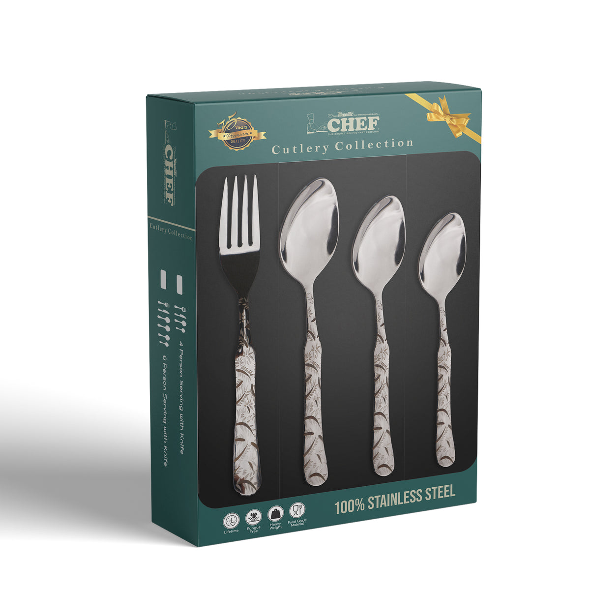 Chef 28 Pcs Stainless Steel Cutlery Set Special Edition Food Grade 304 Series -Lily
