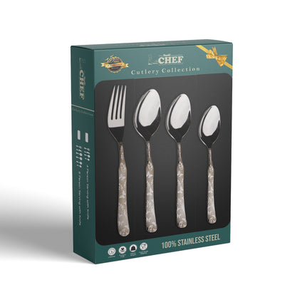 Chef 28 Pcs Stainless Steel Cutlery Set Special Edition Food Grade 304 Series -Butterfly Design
