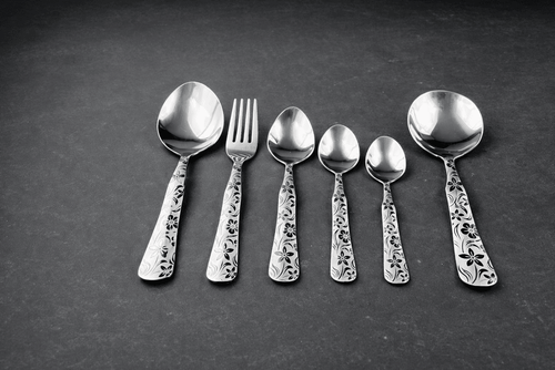Chef 28 Pcs Stainless Steel Cutlery Set - New Flower Hover