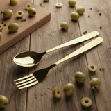 Chef Stainless Steel 28 Pcs PVD Coating Gold Plated Cutlery Set - Simple Elegant, affordable price