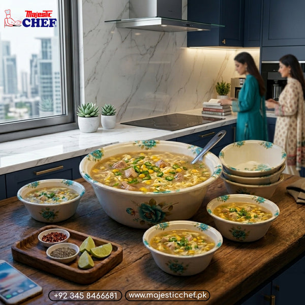 Chef Cookware Melamine Double Glazed Premium 7 Pcs Soup Set
