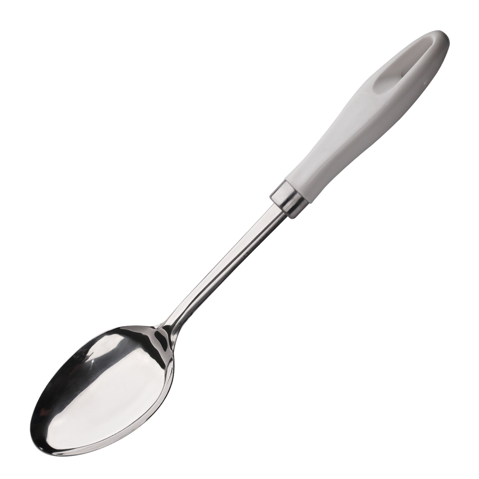 Chef Stainless Steel Dish Serving Spoon With white handle