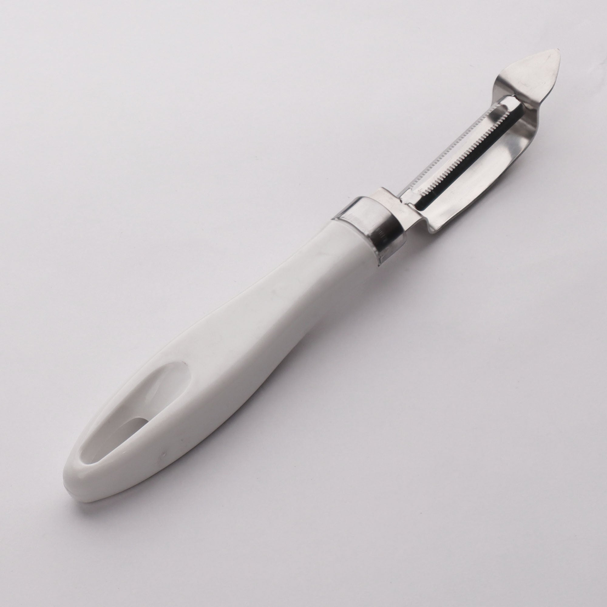  Chef Stainless Steel Vegetable Peeler - Peeling Tool With White Handle 