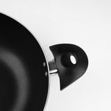 best quality nonstick wok karahi with glass lid and stylish knob at best price in Pakistan-majestic chef