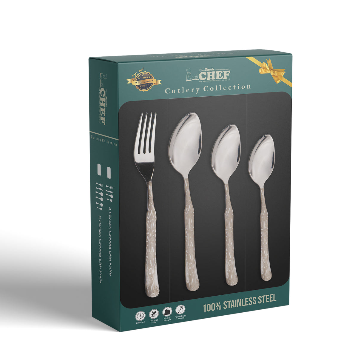 Chef 28 Pcs Stainless Steel Cutlery Set Special Edition Food Grade 304 Series -Daisy