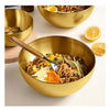 Majestic Chef Stainless Steel Gold Plated Salad Bowl - KOREAN