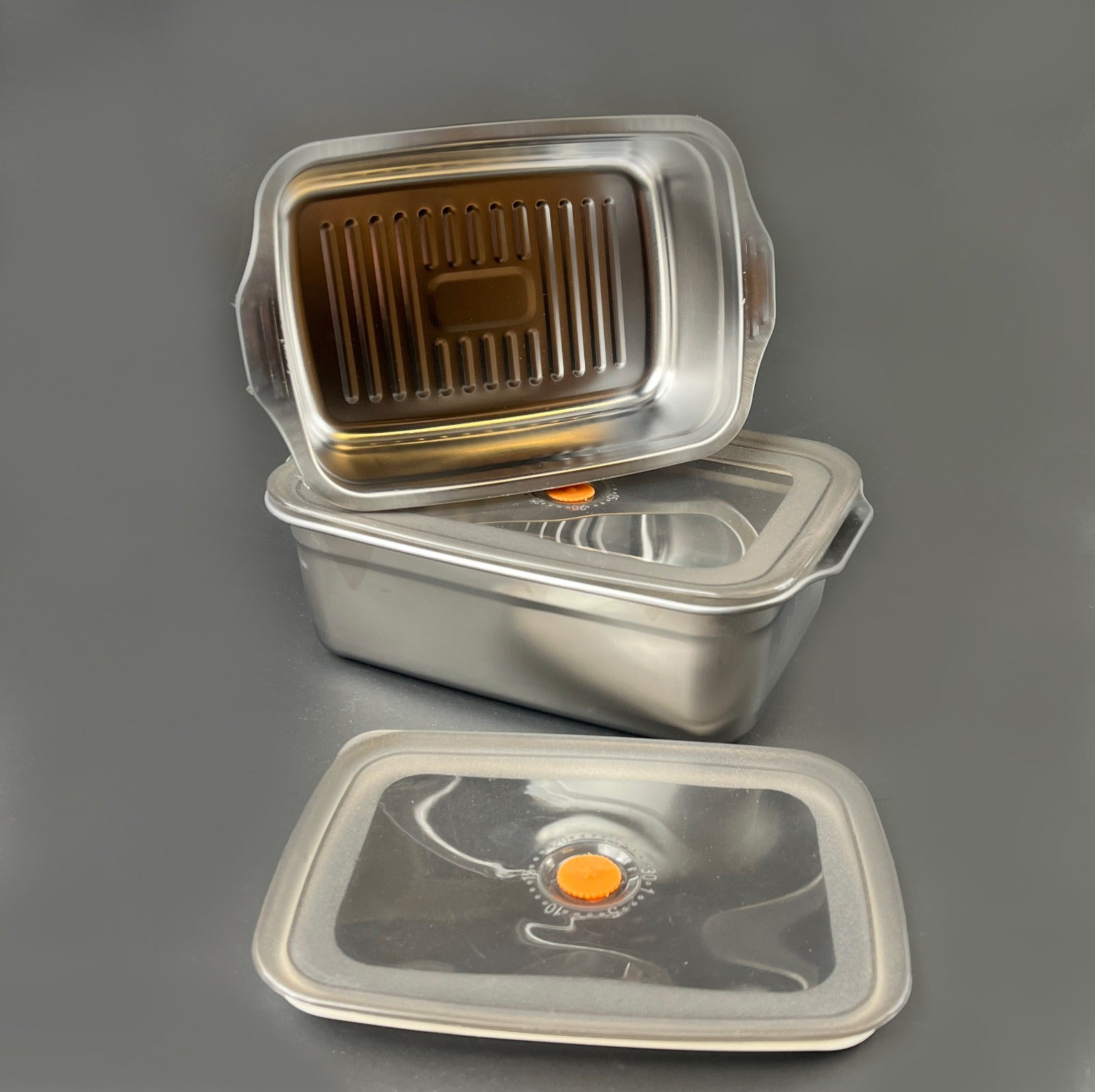 Majestic Chef 410 Grade Stainless Steel 2-Pcs Set Lunch Box - Food Container