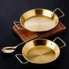 Gold Stainless Steel Pan with Two Handles