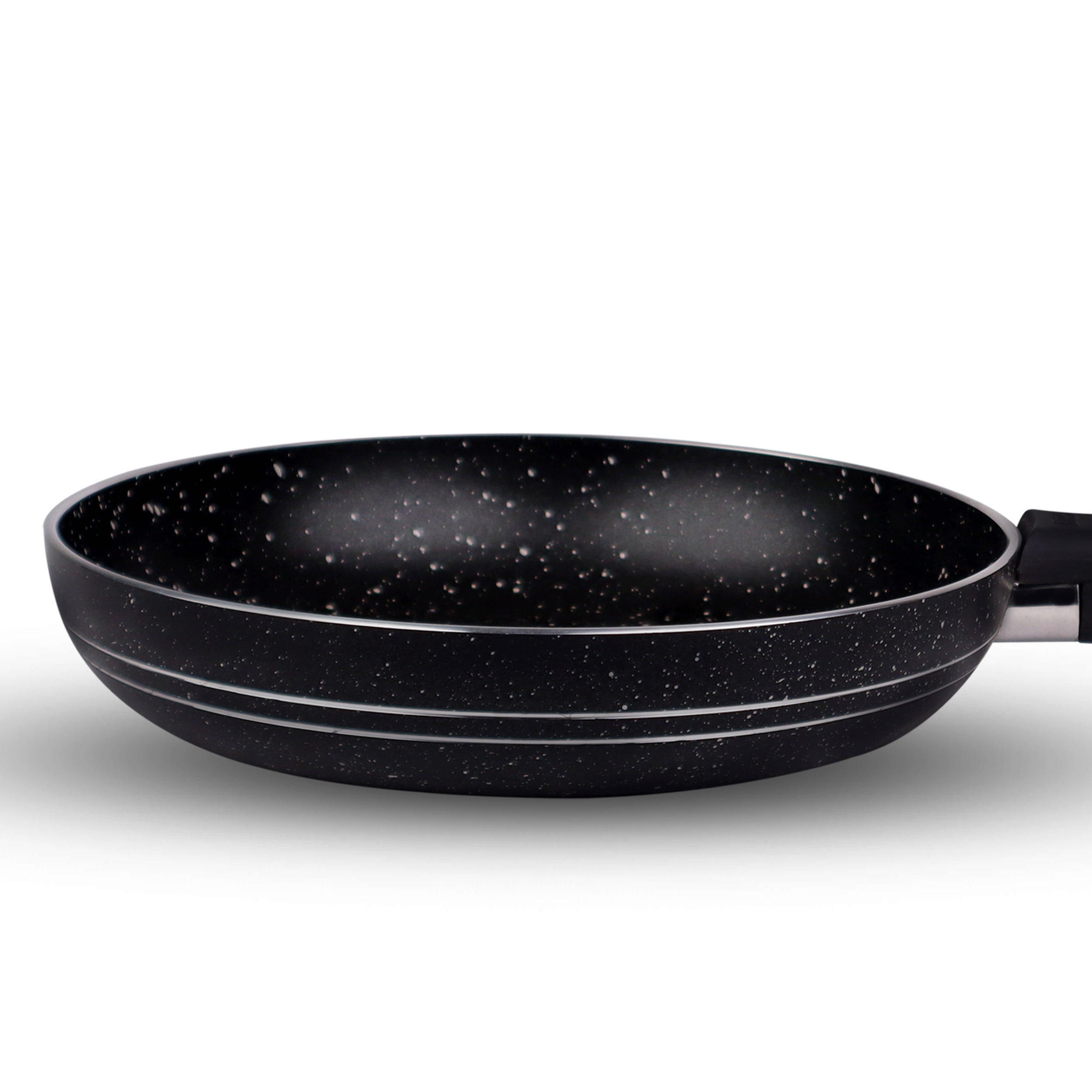 chef best quality non stick cooking pan \ marble coating 4mm frying pan with strong grip handle - chef cookware 
