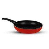 best non stick frying pan without lid red color - majestic chef cookware