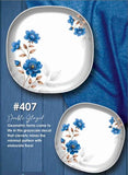 Majestic Luxury Crystal Coated Melamine Dinner Ware 72 Pcs Dinning Set - 8 Persons Serving -407