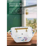 Majestic Luxury Crystal Coated Melamine Dinner Ware 72 Pcs Dinning Set - 8 Persons Serving -410