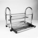 Majestic Chef 2 tier Stainless Steel Standing Dish drying Rack - Pipe Standing Dish Rack